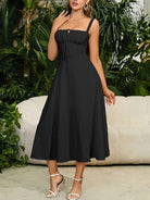 belle poque 2025 Ruched Bust Split Thigh Cami Sundress