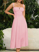 belle poque 2025 Ruched Bust Split Thigh Cami Sundress