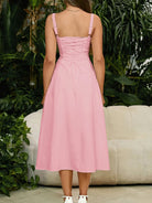 belle poque 2025 Ruched Bust Split Thigh Cami Sundress