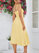 belle poque 2025 Ruched Bust Split Thigh Cami Sundress