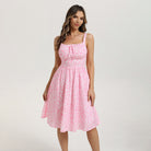 belle poque 2026 Summer Floral Dress Cute Milkmaid Dress with Pockets