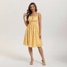 belle poque 2026 Summer Floral Dress Cute Milkmaid Dress with Pockets