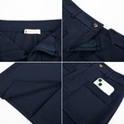 belle poque Women Cargo Skirt Long Pencil Skirt High Wiasted Skirts with Pockets & Slit