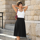 belle poque 2026 Women Spring Vintage Chiffon Skirt Below Knee Flared A-Line Skirt