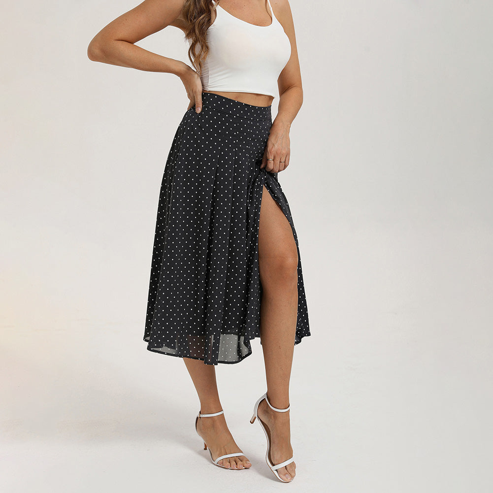 belle poque Women's Spring Summer 2026 Midi Skirts with Slit Flowy A-Line Skirt with Pockets
