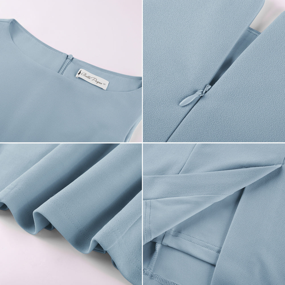 belle poque Womens Bodycon Dress Boat Neck Dress Business Casual Work Dresses