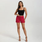 belle poque 2026 Women Jean Shorts High Waisted Micro Cargo Denim Shorts