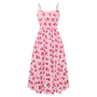 belle poque Floral Dress for Women 2026 Summer Sleeveless Midi A-line Beach Sundresses Pink