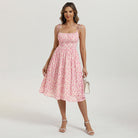 belle poque Floral Dress for Women Midi Sundress 2026 Summer Spring Casual Dresses with Pockets