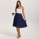 belle poque 2026 Women Spring Vintage Chiffon Skirt Below Knee Flared A-Line Skirt