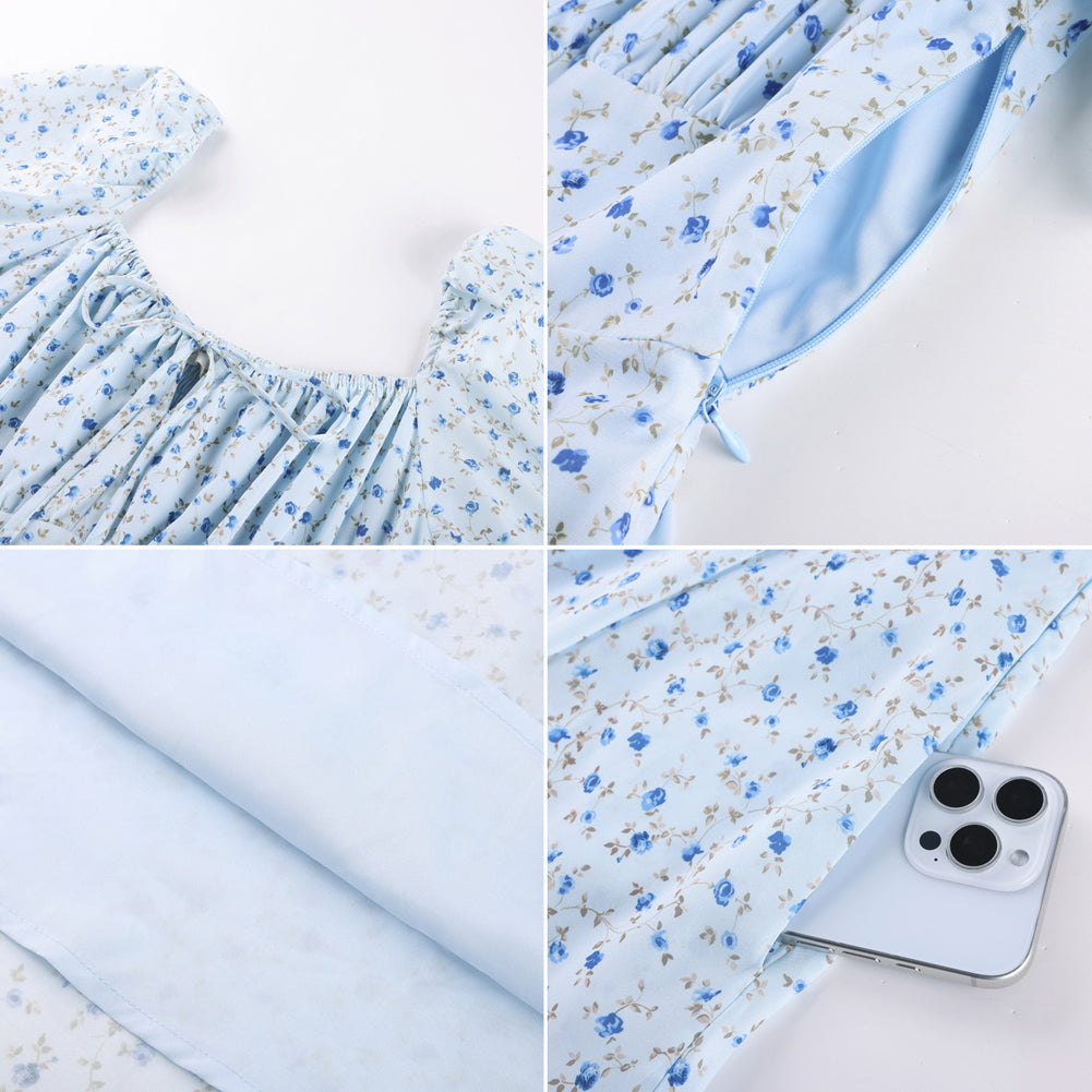 belle poque 2026 Spring Summer Sundress Vintage Cottagecore Dress with Pocket