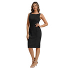 belle poque Womens Bodycon Dress Boat Neck Dress Business Casual Work Dresses