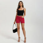 belle poque 2026 Women Jean Shorts High Waisted Micro Cargo Denim Shorts