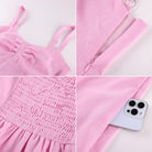 belle poque 1950s Vintage Gingham Dress for Women Sweetheart Neckline Dresses with Pockets