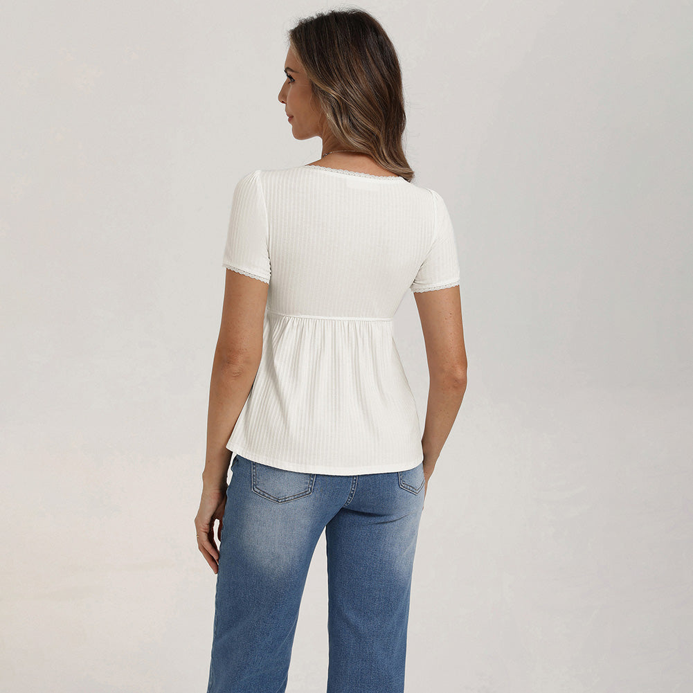 belle poque Women's Cute Tops Babydoll Peplum Top 2026 Casual Shirts