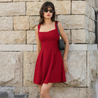 belle poque Valentine's Day Hot Sale🔥 Women's Dress with Pockets Short Bow Cocktail Party Dresses