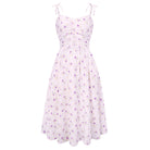 belle poque Women Spring Summer Wedding Guest Dress 2026 Midi Tea Party Ruched Sundress Purple