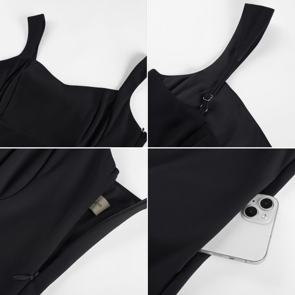 belle poque Valentine's Day Hot Sale🔥 Women's Dress with Pockets Short Bow Cocktail Party Dresses