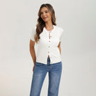 belle poque 2026 Spring Short Sleeve Cardigan Sweater Lightweight Button Up Cardigan