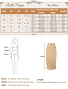 belle poque Women Cargo Skirt Long Pencil Skirt High Wiasted Skirts with Pockets & Slit