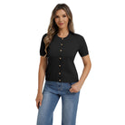 belle poque 2026 Spring Short Sleeve Cardigan Sweater Lightweight Button Up Cardigan