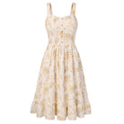 belle poque Wedding Guest Dress for Women 2026 Flowy Sundress with Pockets Yellow