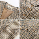 belle poque Vintage Lapel Collar Suit Vest Tops for Women Work Dressy Waistcoat Blazer with Pockets