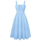 belle poque Summer Dress for Women 2026 Sleeveless Sundress Flowy Wedding Guest Dresses Blue