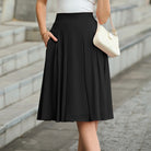 belle poque 2026 Women Spring Vintage Chiffon Skirt Below Knee Flared A-Line Skirt