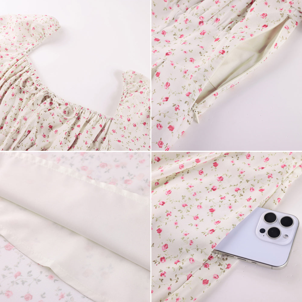 belle poque 2026 Spring Summer Sundress Vintage Cottagecore Dress with Pocket