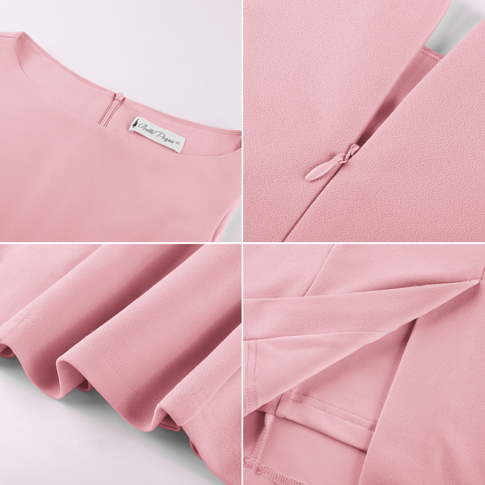 belle poque Womens Bodycon Dress Boat Neck Dress Business Casual Work Dresses