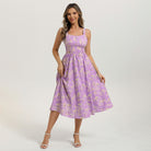 belle poque 2026 Vacation Floral Dress for Women Sundress Midi Flowy Beach Dresses