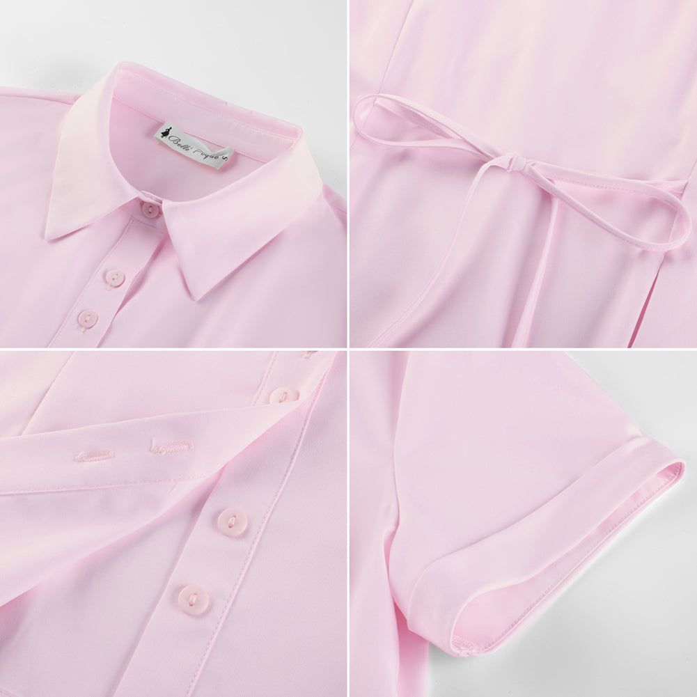 belle poque 2026 Womens Button Down Summer Cute Tops Blouses for Women Dressy Casual