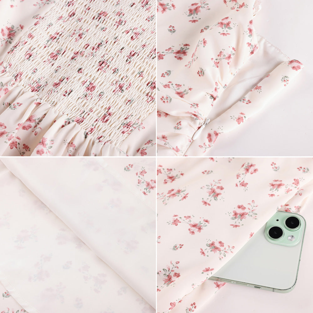 belle poque Women Spring Summer Wedding Guest Dress 2026 Midi Tea Party Ruched Sundress