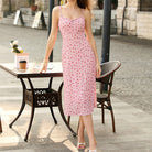 belle poque Women Vintage Mermaid Dress Tie Square Neck Bodycon Dress