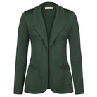 belle poque Vintage Cardigan Sweater Blazer V Neck Shawl Lapel Collar with Pockets Army Green S