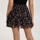 belle poque Women's Flowy Ruffle Mini Skirt with Shorts Underneath Boho Skirt Summer Skirt