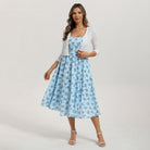 belle poque Floral Dress for Women 2026 Summer Sleeveless Midi A-line Beach Sundresses