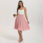 belle poque 2026 Women Spring Vintage Chiffon Skirt Below Knee Flared A-Line Skirt