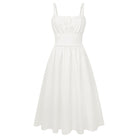 belle poque Summer Dress for Women 2026 Sleeveless Sundress Flowy Wedding Guest Dresses White
