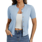 belle poque 2026 Spring Short Sleeve Cardigan Sweater Lightweight Button Up Cardigan