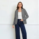 belle poque Vintage Cardigan Sweater Blazer V Neck Shawl Lapel Collar with Pockets