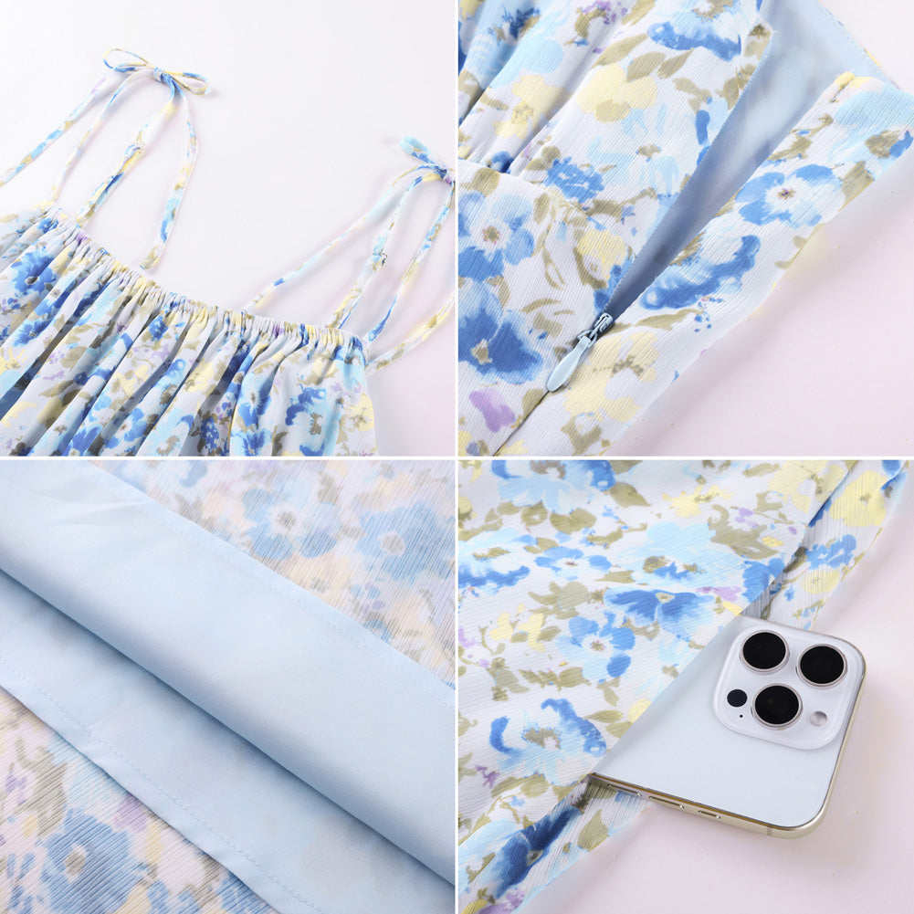 belle poque Floral Dress for Women Midi Sundress 2026 Summer Spring Casual Dresses with Pockets