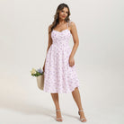 belle poque Women Spring Summer Wedding Guest Dress 2026 Midi Tea Party Ruched Sundress
