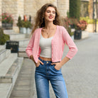 belle poque Women's Lace Cardigan Lightweight 3/4 Sleeve Button Down Cardigans