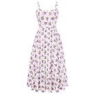 belle poque Floral Dress for Women 2026 Summer Sleeveless Midi A-line Beach Sundresses Purple