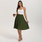 belle poque 2026 Women Spring Vintage Chiffon Skirt Below Knee Flared A-Line Skirt