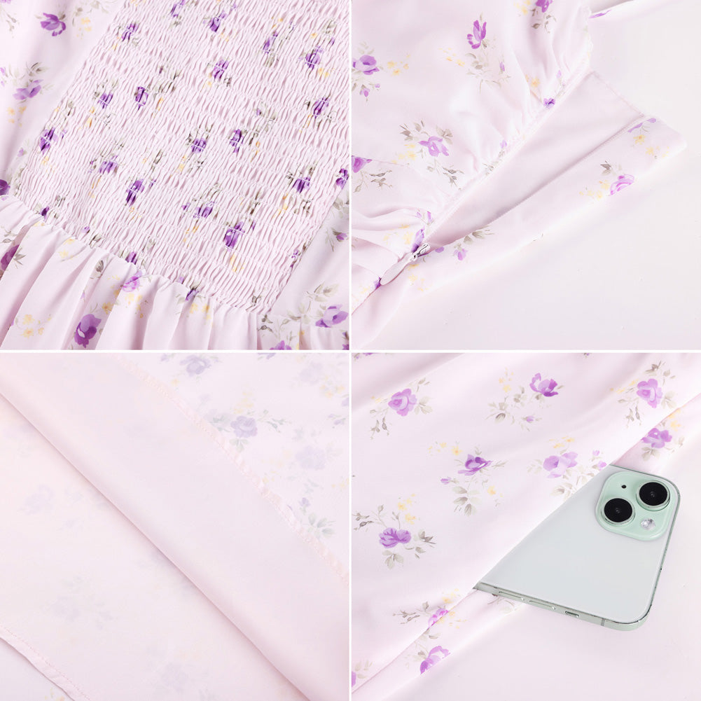 belle poque Women Spring Summer Wedding Guest Dress 2026 Midi Tea Party Ruched Sundress