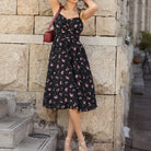 belle poque Women Spring Summer Wedding Guest Dress 2026 Midi Tea Party Ruched Sundress