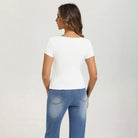 belle poque 2026 Women's Tops Pleated Bow Tie Front Shirts Spring Summer Casual Knit Top